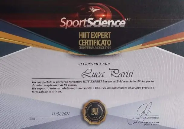 certificazione hiit